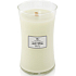 WoodWick Fig Leaf & Tuberose - Fig leaves and tuberose scented candle with wooden wick and lid glass large 609 g