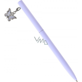 Albi Ballpoint pen with bow tie purple 14 cm
