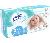 Linteo Baby Premium 3 Midi 5 - 9 kg disposable diapers 54 pieces