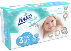 Linteo Baby Premium 3 Midi 5 - 9 kg disposable diapers 54 pieces