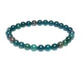 Heliotrope / Bloodstone bracelet elastic natural stone, ball 6 mm / 16 -17 cm, stone of courage