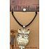 Albi Jewellery necklace cord black Owl symbol of wisdom 1 piece