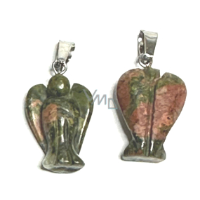 Unakit Angel guardian pendant natural stone hand cut 2 - 2,2 cm, stone of personal growth and visions