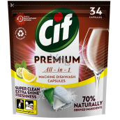 Cif Premium All in 1 Lemon dishwasher tablets 34 pcs