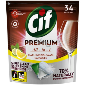 Cif Premium All in 1 Lemon dishwasher tablets 34 pcs