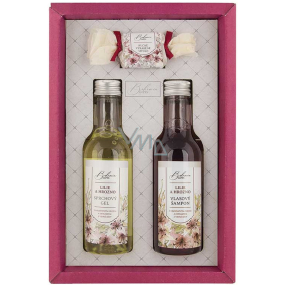 Bohemia Gifts Wine Spa Lily and Grapes shower gel 200 ml + hair shampoo 200 ml + toilet soap 30 g, cosmetic set for women