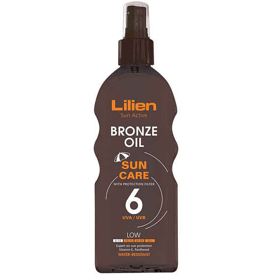 Lilien Sun Active Bronze Oil SPF6 Waterproof Tanning Oil 200 ml