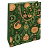 Nekupto Gift paper bag 23 x 18 x 10 cm Christmas green, flasks