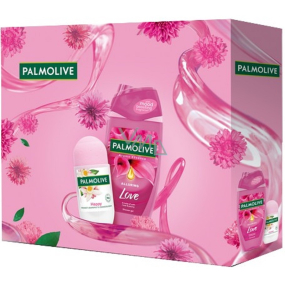 Palmolive Aroma Essence Alluring Love shower gel 250 ml + Happy antiperspirant roll-on 50 ml, cosmetic set for women