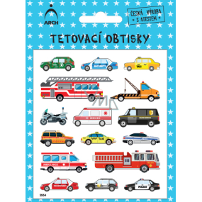 Arch Tattoo decals with certificate for children Vehicles 14 x 11 cm
