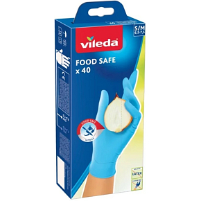 Vileda Disposable Gloves Food Safe, Size S/M, 40 pcs