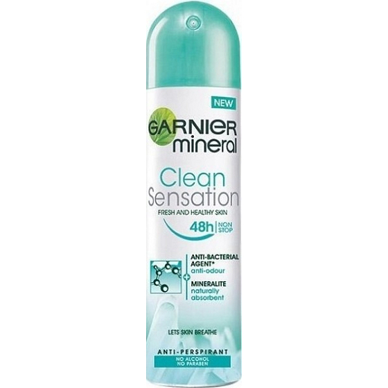 Garnier Mineral Clean Sensation antiperspirant deodorant spray for women 150 ml