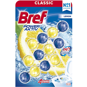Bref WC Power Aktiv Lemon, WC Balls, 3 × 50 g