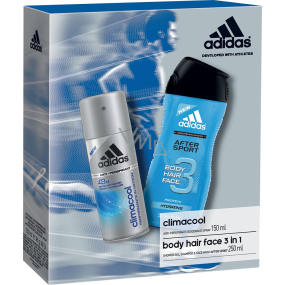 Adidas Climacool antiperspirant deodorant spray 150 ml + After Sport shower gel 250 ml, for men cosmetic set