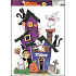 Window foil without ghost glue colored witch house 42 x 30 cm
