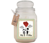Bohemia Gifts & Cosmetics Svatba dárková vonná svíčka ke svatbě ve skle doba hoření 105 -120 hodin 510 g