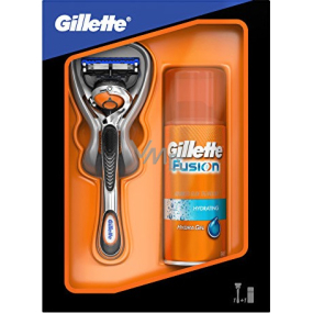 Gillette Fusion ProGlide Flexball shaver + moisturizing shaving gel 75 ml, cosmetic set, for men