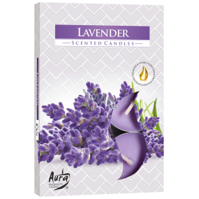 Bispol Aura Lavender - Lavender scented tea candles 6 pieces
