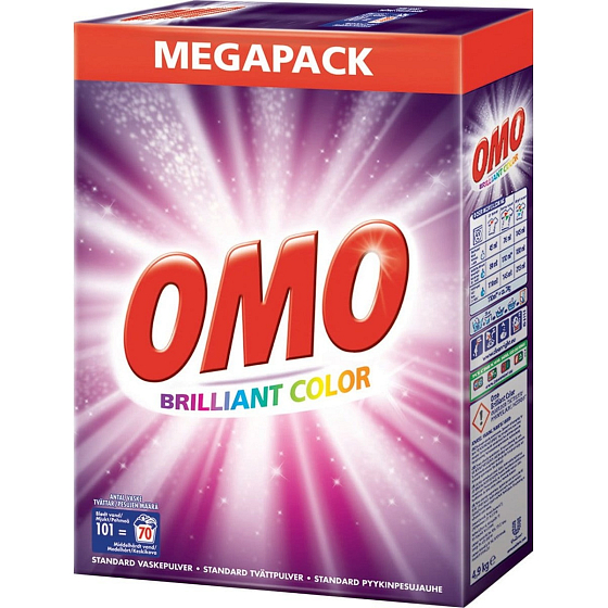 Omo Brilliant Color washing powder, colored laundry 70 doses 4.9 kg