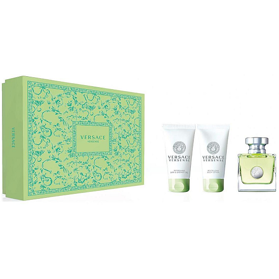 Versace Versense eau de toilette for women 50 ml + body lotion for women 50 ml + shower gel for women 50 ml, gift set