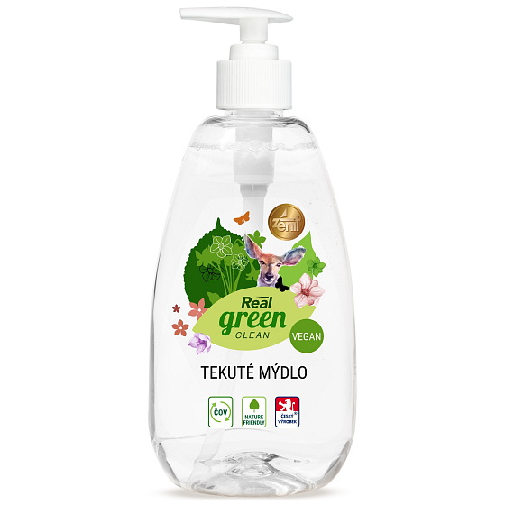 Real Green Clean liquid hand soap in vegan quality 500 g