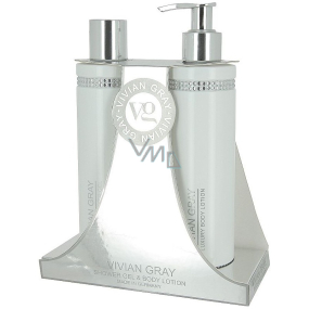 Vivian Gray Crystals White luxury body lotion 250 ml + shower gel 250 ml, cosmetic set