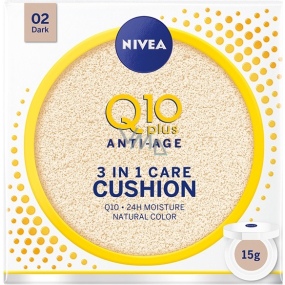 Nivea Q10 Plus Anti-Age Cushion 3in1 care toning cream in a sponge 02 Dark 15 g