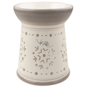 Aromalampa ceramic white-gray with flake 15 cm