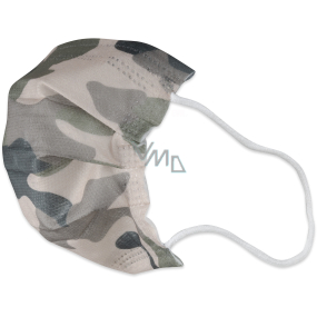 Veil 3-layer protective non-woven disposable, low breathing resistance for children 10 pieces Camouflage