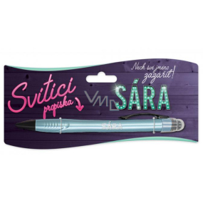 Nekupto Glowing pen with the name Sarah, touch tool controller 15 cm