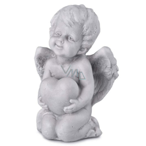 Emocio Angel kneeling plaster lacquered gray 80 x 120 mm