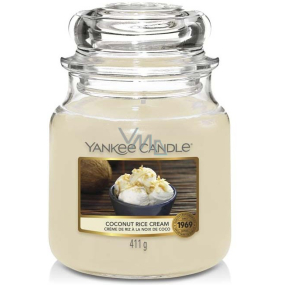 Yankee Candle Coconut Rice Cream - Cream with coconut rice scented candle Classic medium glass 411 g