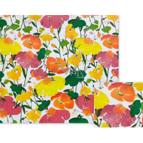 Nekupto Gift wrapping paper 70 x 150 cm Colorful flowers