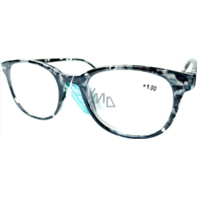 Berkeley Reading glasses +1 plastic tabby white-black 1 piece MC2198