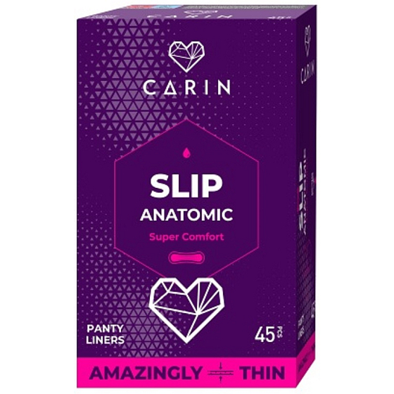 Carin Slip Anatomic Super Comfort panty liners 45 pieces