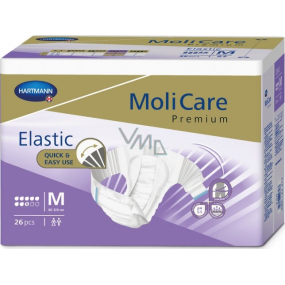 MoliCare Premium Elastic M 80 - 120 cm 8 drop incontinence panties for moderate to severe incontinence 26 pieces