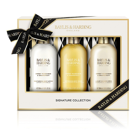 Baylis & Harding Tangerine and Grapefruit washing gel 300 ml + shower cream 300 ml + hand and body lotion 300 ml, cosmetic set for women