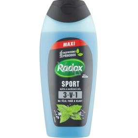 Radox Men Sport Mint and sea salt 3in1 shower gel and shampoo for men 400 ml