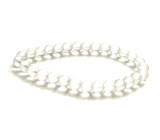 Crystal matt natural stone elastic bracelet, ball 6 mm / 16 - 17 cm, stone stones