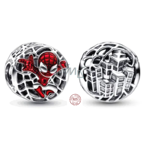 Sterling silver 925 Marvel Spiderman over the city, bracelet bead