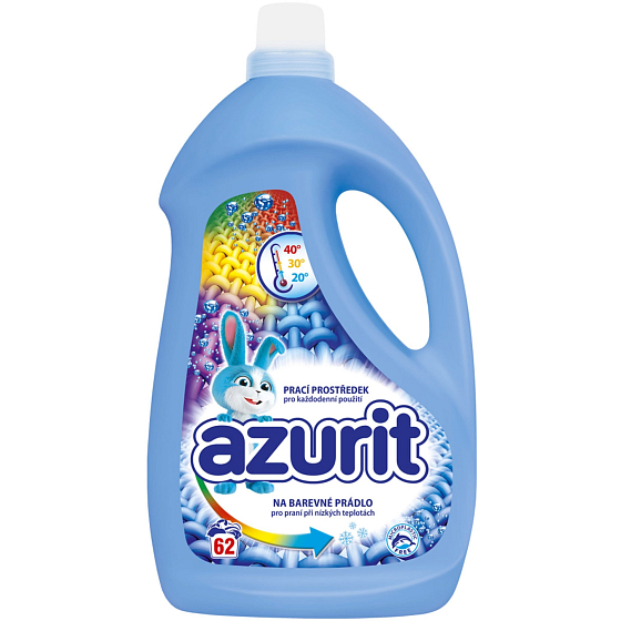Azurit Universal liquid detergent for coloured clothes for low temperature washing 62 doses 2,48 l
