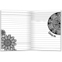 Ditipo Relax handbag Mandala pink creative notebook 16 sheets, format A6 15 x 10,5 cm