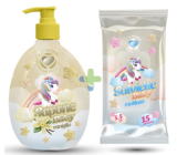 Setablu Vaniglia Unicorn baby liquid soap 500 ml + wet wipes 15 pieces, cosmetic set