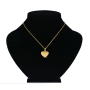 Commemorative urn pendant, Heart shiny gold, waterproof, stainless steel 19 x 29 mm + chain 50 cm