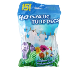 Tulip clothespins plastic 40 pieces