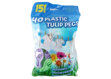 Tulip clothespins plastic 40 pieces