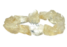 Citrine elastic bracelet made from raw natural stone, approximately 4 cm / 17 cm, stone of abundance, success