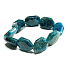 Apatite bracelet elastic natural stone 19 x 15 x 7 mm / 16 - 17 cm, stone of realization