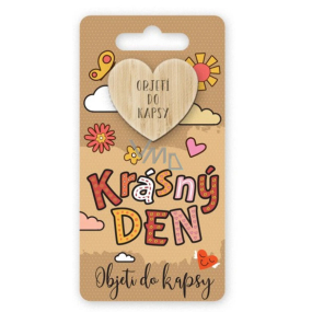 Nekupto Pocket Hug Heart Beautiful Day, Pocket Hug 6 x 12 cm