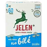 Jelen laundry powder for white laundry, 3 kg, 60 doses